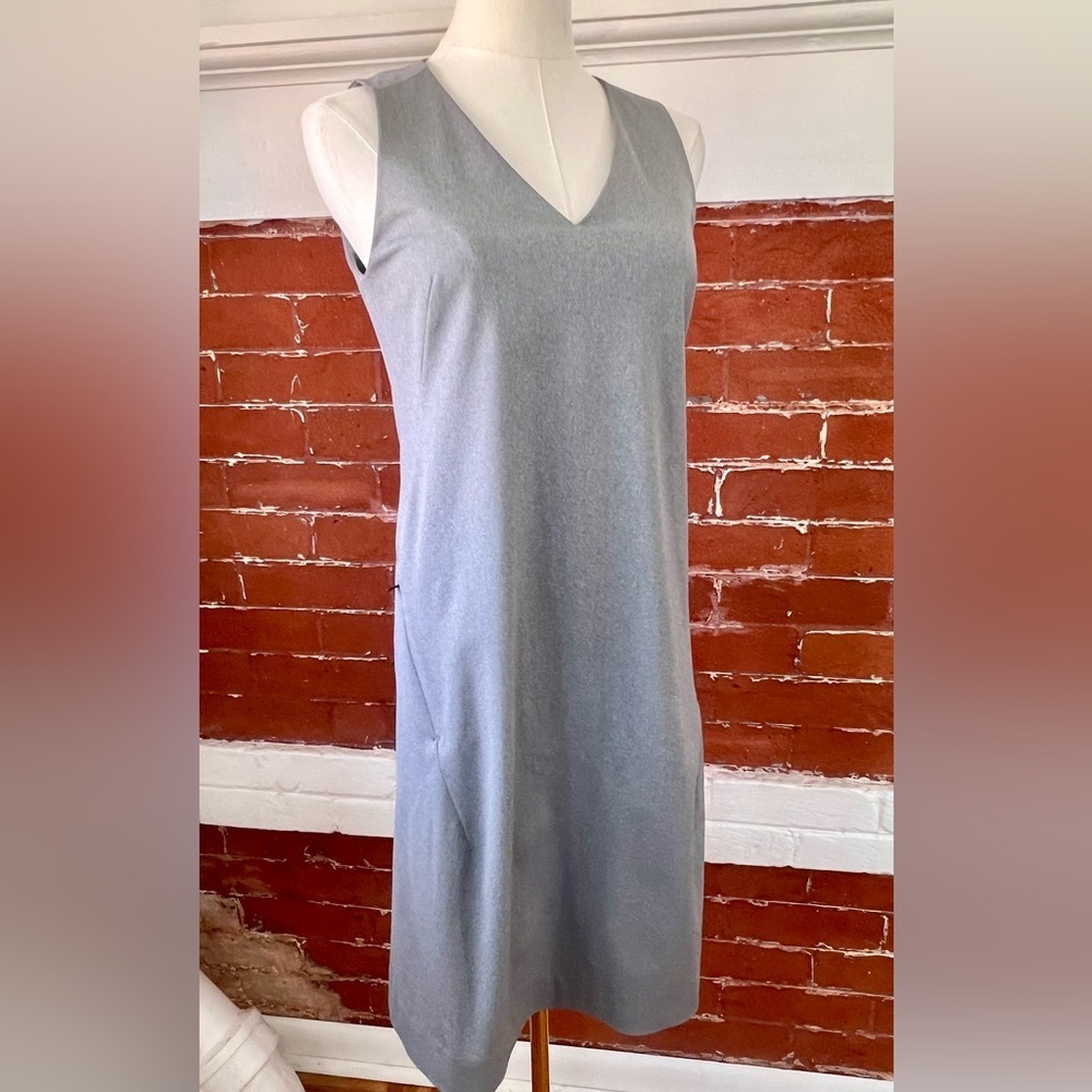 Ministry of Supply Kinetic Sleeveless Shift Dress Gray Knee Length - Picture 3 of 12